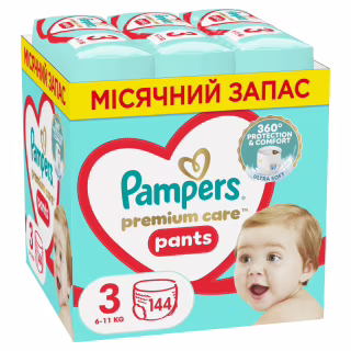 Подгузники Pampers Premium Care Pants размер 3 (6-11 кг) 144 шт (8006540490891)