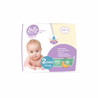 Підгузки Lolly Premium Soft Mini Розмір 2 (3-5 кг) 34 шт (4820174981143)