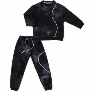 Спортивный костюм детский A-Yugi флисовый (7294-03-146G-black)