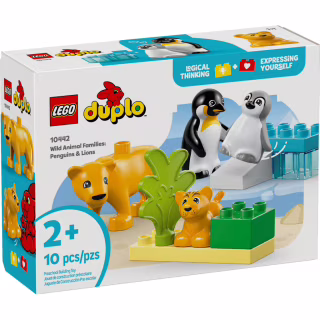 Конструктор LEGO DUPLO Town Семейства диких животных: Пингвины и Львы (10442)