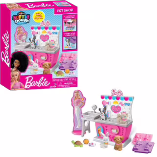 Набор для творчества Cra-Z-Art Barbie Тісто для ліплення , Зоомагазин з формами, набір 10од (34041CRA)