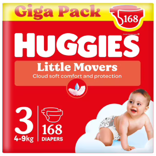 Подгузники Huggies Little Movers 3 (4-9 кг) M-pack, 168 шт (5029053577852)