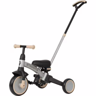 Дитячий велосипед QPlay Stager 3 в 1 з ручкою, біговел, Silver (T80STAGERSilver)