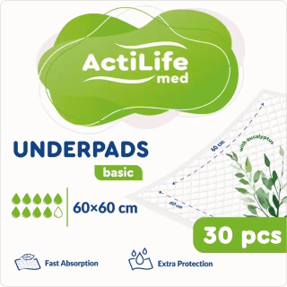 Пелюшки для малюків ActiLife Med Basic 60 х 60, 30 шт (4820174981471)