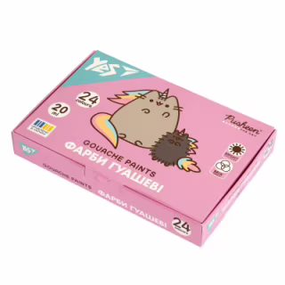 Гуашеві фарби Yes Pusheen 24 кольорів по 20 мл (230404)
