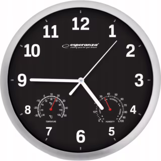 Настінний годинник Esperanza Wall Clock Lyon 25см Black (EHC016K)