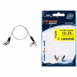 Повідець Ukrspin Orange Spinning Fluoro Sunline 20см 14кг(30lb)/0.6 мм (2шт/уп) (1590.03.21)