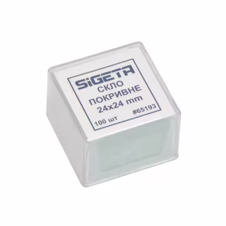 Аксессуар для микроскопов Sigeta Покривне скло 24x24 мм (100 шт) (65193)