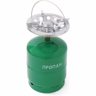 Побутовий газовий балон Voltronic GL-7.2 3кг (7,2л) + пальник 20354 Green (GB/GL-7.2G)