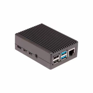 Корпус для Мікро ПК Raspberry Pi Pi 4B Black Aluminium Alloy (RA759)