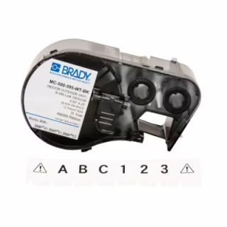 Лента для принтера этикеток Brady M4C-500-595-WT-BK 12,70мм х 7,62м, black on white, vinyl (143371)