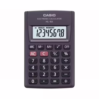 Калькулятор Casio HL-4A-W-EP, черный (CALC-CAS-HL-4A-W-EP)