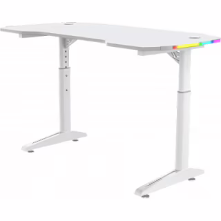Комп'ютерний стіл GT Racer T-1229 White (T-1229 (120x60x71-79) White)