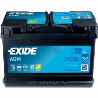 Аккумулятор автомобильный EXIDE START-STOP AGM 72Ah 760EN (EK720)
