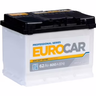 Акумулятор автомобільний EUROCAR 6СТ-62АЗ (0) (-/+) (L2) 600А12V (E)