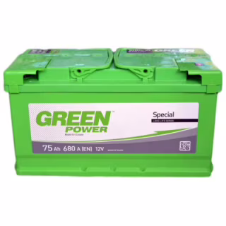 Акумулятор автомобільний GREEN POWER Standart 75Ah Ев (-/+) (680EN) (000022362)