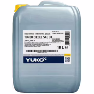 Моторное масло Yuko TURBO DIESEL SAE 30 (API CD) 9кг (4823110406991)