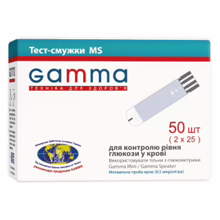 Тест-полоски для глюкометра Bionime MS 50 шт. (7640143651818)