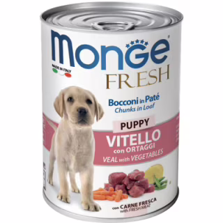 Консервы для собак Monge Dog FRESH Puppy телятина с овощами 400 г (8009470014441)