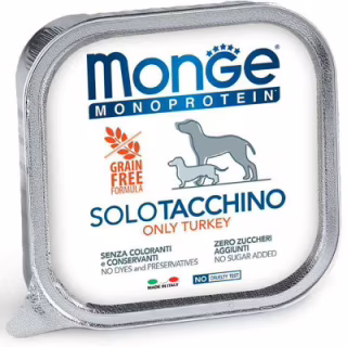 Консервы для собак Monge Dog Solo 100% индейка 150 г (8009470014144)