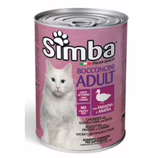 Консерви для котів Simba Cat Wet цесарка з качкою 415 г (8009470009515)