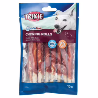 Лакомство для собак Trixie DENTAfun Палочка для чистки зубов с уткой 10 шт 80 г (4011905313719)