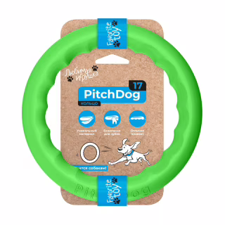 Игрушка для собак Collar PitchDog Кольцо для апортировки 17 см салатовое (62365)