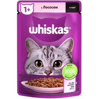 Влажный корм для кошек Whiskas Лосось в соусе 85 г (5900951302053)