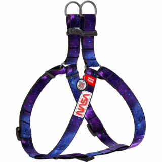 Шлея для собак WAUDOG Nylon з QR-паспортом "NASA21" M (4801-0148)