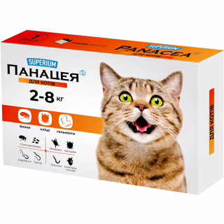 Таблетки для тварин Superium Панацея для котів вагою 2-8 кг (9127)