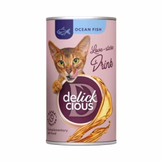 Вологий корм для кішок Delickcious Напій з океанічною рибою 140 г (4820269141537)