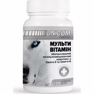 Витамины для собак Unicum PREMIUM мультивитамин 100 табл. (4820150201869)