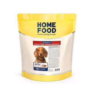 Сухий корм для собак Home Food ADULT MINI Grain-free hypoallergenic з качкою та індичкою 300 г (4820290090194)