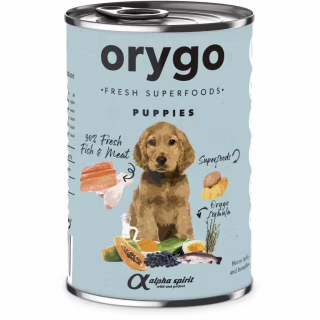 Консервы для собак Orygo Puppies влажный корм для щенков с лососем 400 г (8436586312299/8436586312398)