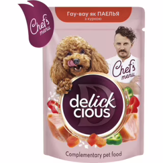 Влажный корм для собак Delickcious паэлья с курицей 85 г (4820269147041)