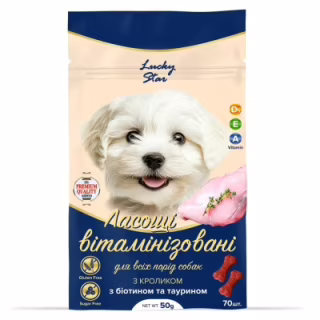 Лакомство для собак Lucky Star Витаминизированный с кроликом 50 г (4820275972200)