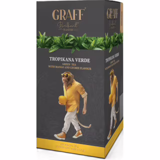 Чай Graff Зеленый Tropicana Verde Манго-Личи 20 пакетиков х 1.5 г (4820279610665)