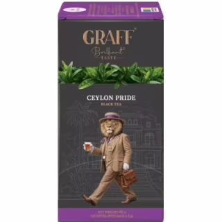 Чай Graff Ceylon pride Чорний Байховий 20 пакетиків х 2 г (4820279610450)