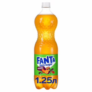 Напій Fanta Zero Sugar Exotic Безалкогольний сильногазований соковмісний 1.25 л (5449000211989)
