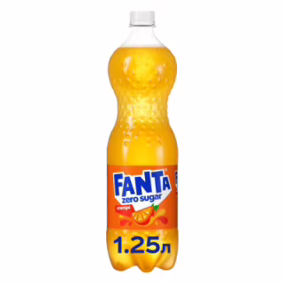 Напій Fanta Zero Sugar Безалкогольний сильногазований соковмісний Апельсин 1.25 л (5449000102393)