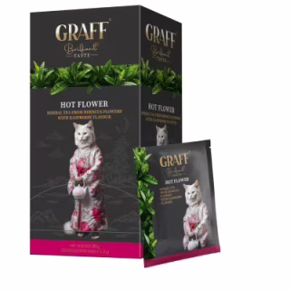 Чай Graff Hot Flower Каркаде с ароматом малины 20 пакетиков х 1.5 г (4820279610641)