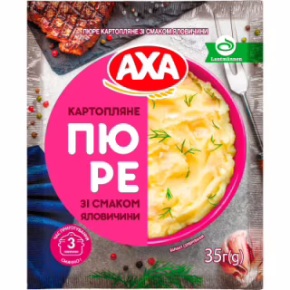 Їжа швидкого приготування АХА Пюре Картопляне зі смаком яловичини 35 г (4820237691316)