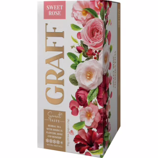 Чай Graff Sweet Rose из цветов гибискуса, розы и шиповника 20x1.5 г (4820279612300)