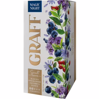 Чай Graff Magic night з ароматом чорниці та вербени 20x1.5 г (4820279612508)