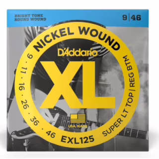 Струны для гитары D'Addario XL Nickel Wound Super Light Top / Regular Bottom (09-46) (EXL125)
