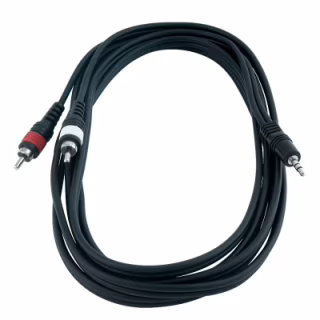 Инсертный кабель RockCable Patch Cable - 2 x RCA to TRS MiniJack (1.5m) (RCL 20902 D4)