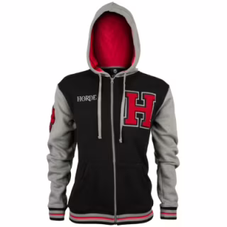 Кофта Jinx World of Warcraft Horde Varsity Hoodie Black/Cool Grey/Red L (JINX-10491 BLL)