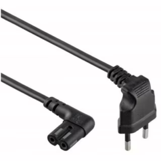 Кабель живлення C7 0.5m 0.5mm2 Merlion (PC-184/2 CEE7/16-C7 CU5)