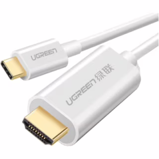 Кабель мультимедийный USB-C to HDMI M 1.5m white Ugreen (30841)