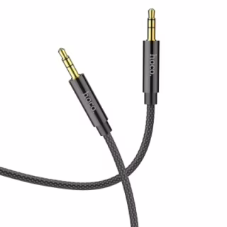 Кабель мультимедійний 3.5mm M to 3.5mm M 2.0m Black HOCO (6931474759894)
